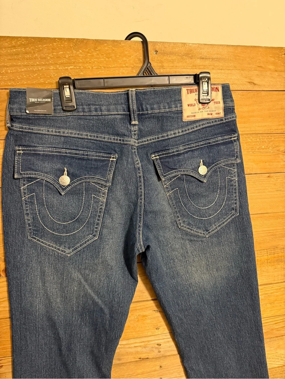 True Religion Men’s Slim Straight Jeans in Dark Blue